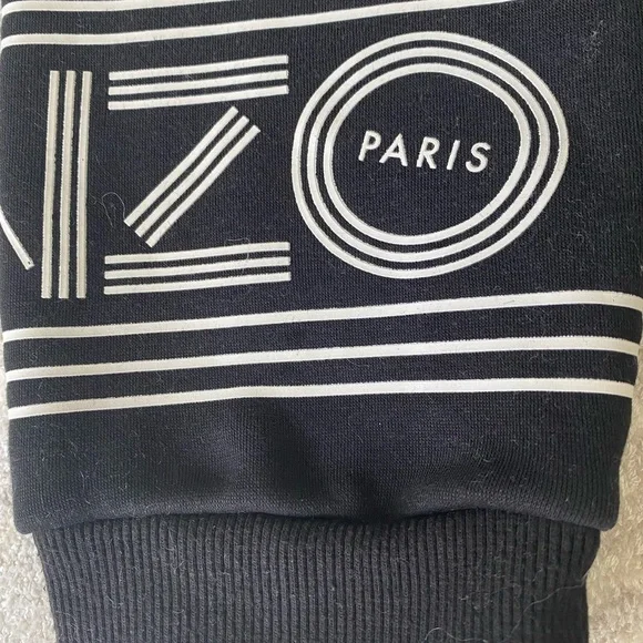 KENZO 🇫🇷 Black Sweatpants/ Joggers. Made in Paris! Boys Size 6 - Picture 4 of 7